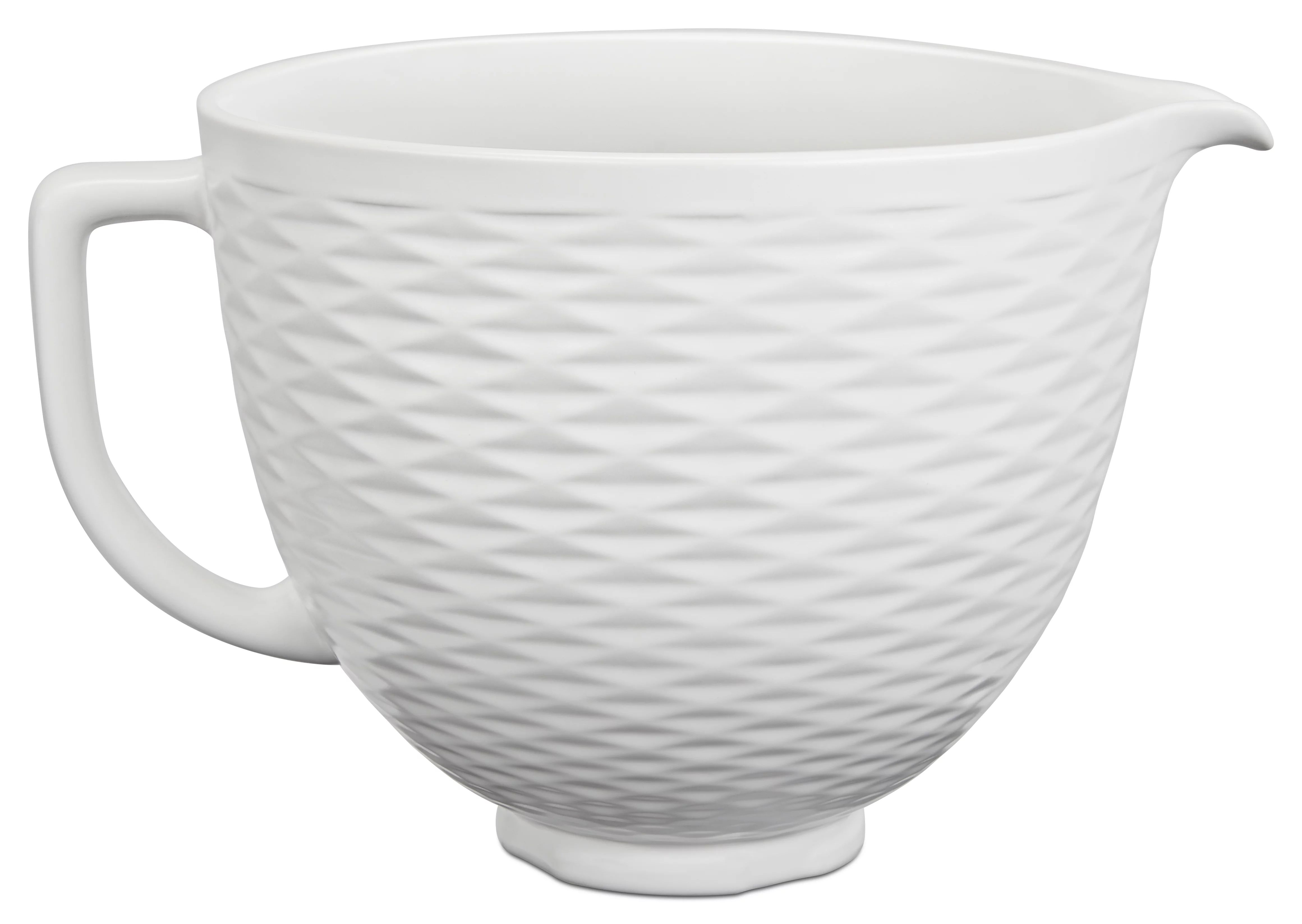KitchenAid® 5 Quart 3D Textured White Chocolate Ceramic Bowl (KSM2CB5TLW) | Walmart (US)