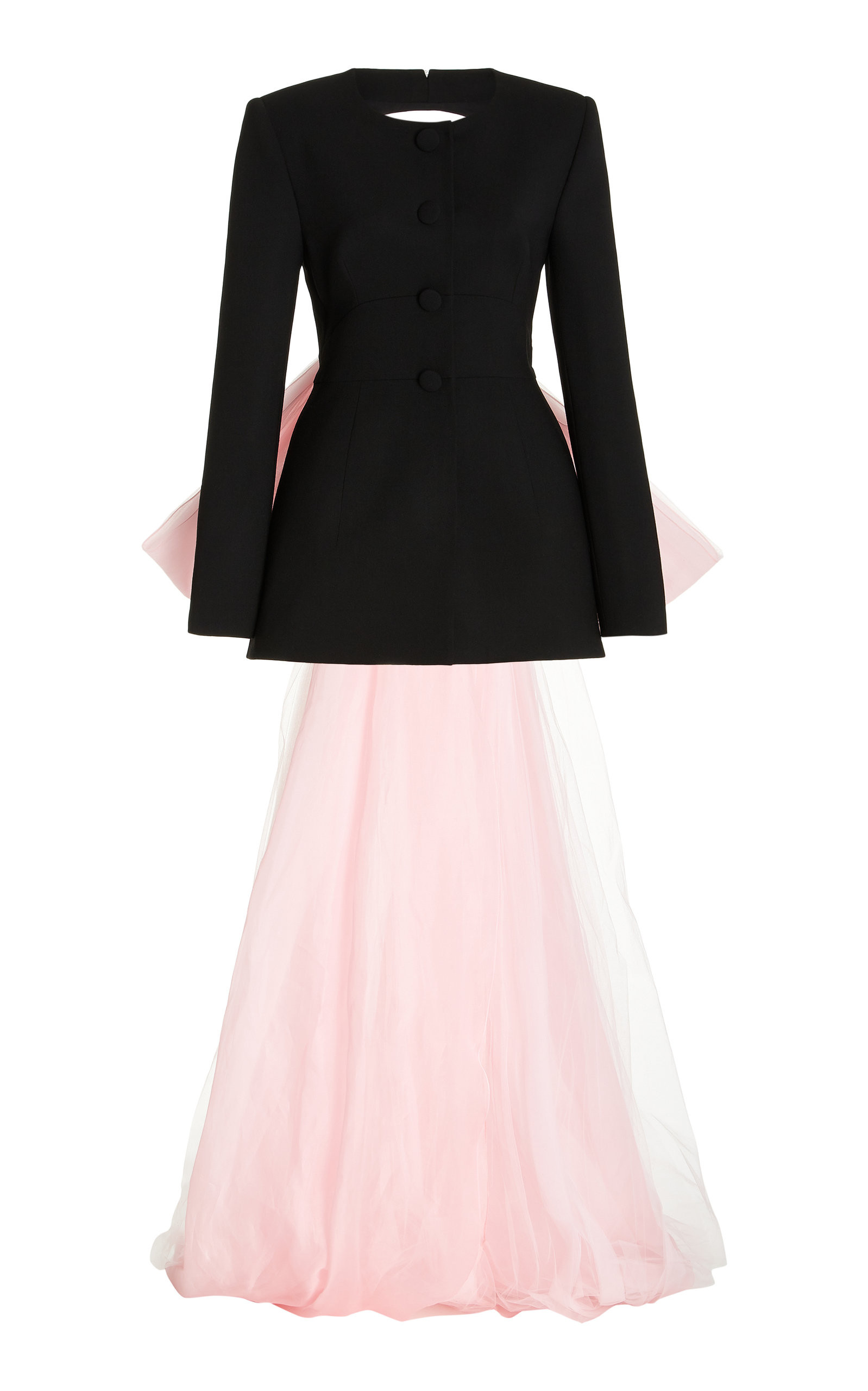 Bow-Embellished Cutout Wool-Blend Jacket | Moda Operandi (Global)