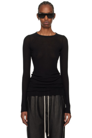 Black Rib Long Sleeve T-Shirt | SSENSE