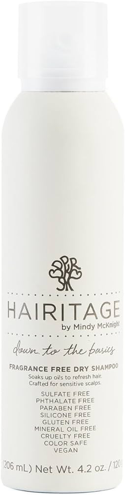 Hairitage Down to the Basics Dry Shampoo Spray with Rice Protein - Translucent - No Aritficial Fr... | Amazon (US)