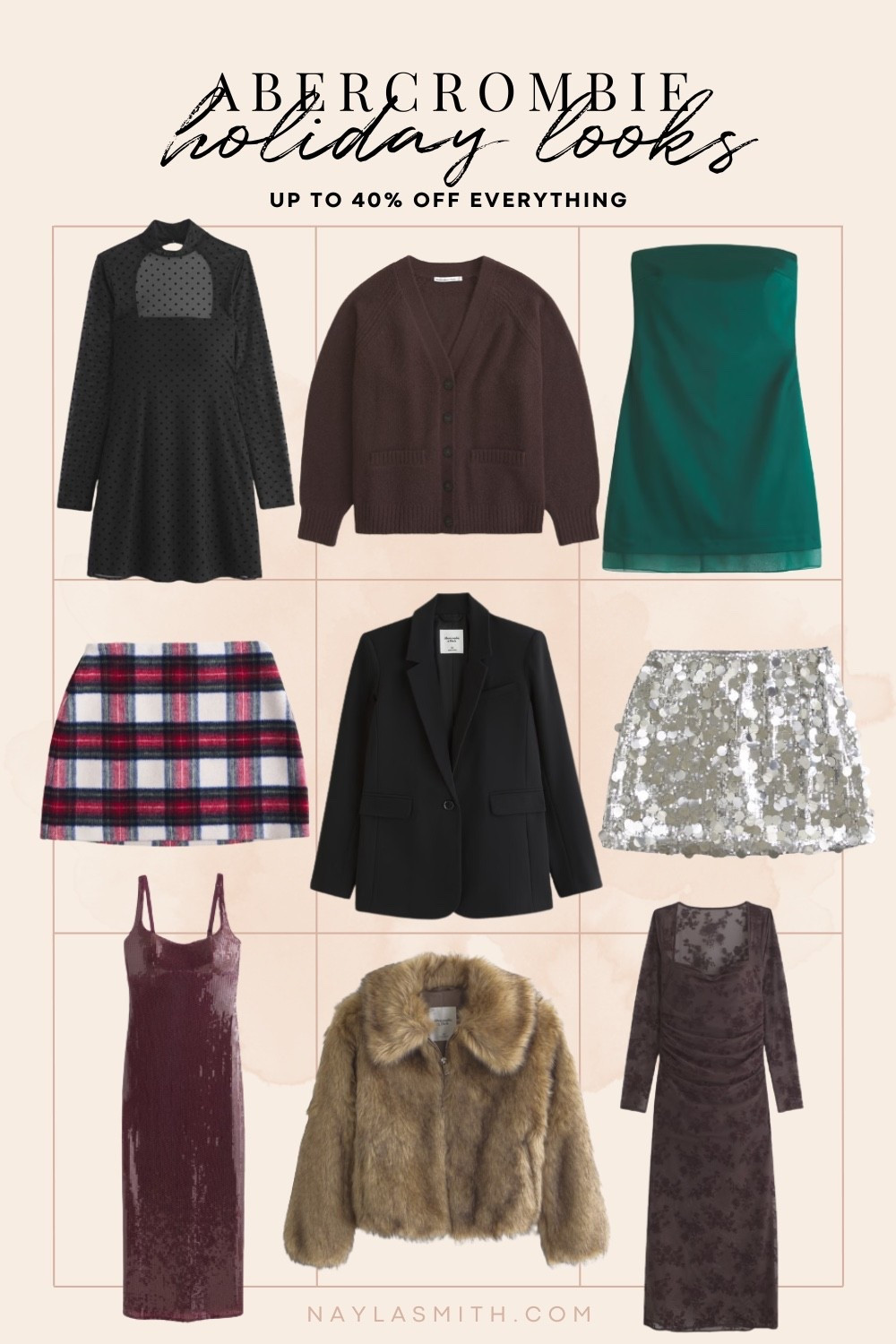Abercrombie holiday looks! Silver sequin skirt, strapless green dress, plaid mini skirt, classic black blazer, floral maxi dress, faux fur coat. These pieces would be perfect for a Christmas party outfit or New Year’s Eve look!
NYE dresses, sparkly holiday outfits, holiday party outfit ideas 


#LTKholiday #LTKpartywear #LTKdresses
