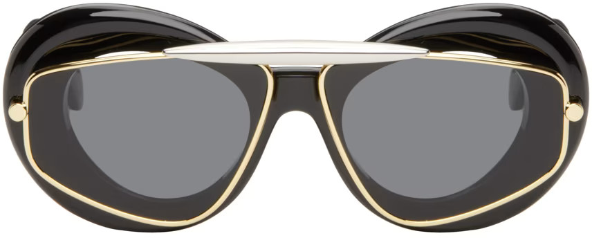 LOEWE - Black Wing Double Frame Sunglasses | SSENSE