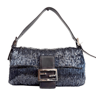 FENDI Baguette Metalic Blue Shoulder Bag | eBay US