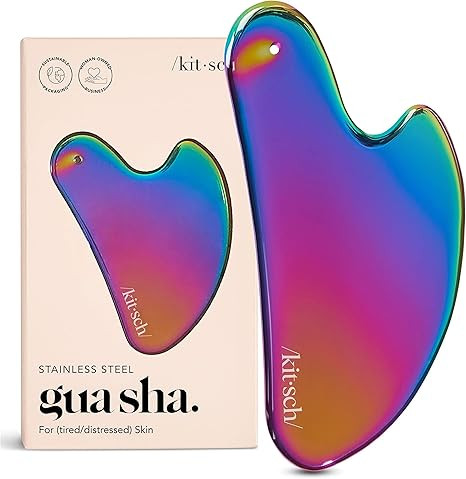 Kitsch Stainless Steel Gua Sha Facial Tools - Guasha Tool for Face, Face Sculpting Tool, Neck Mas... | Amazon (US)