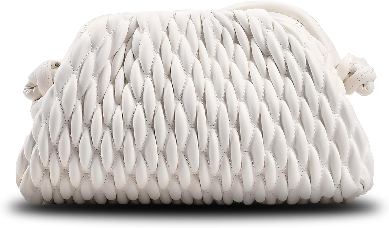 Quilted Dumpling Bag for Women Y2k Purse Shoulder Satchel Bag Cloud Purse Ruched Handmade Leather... | Amazon (US)