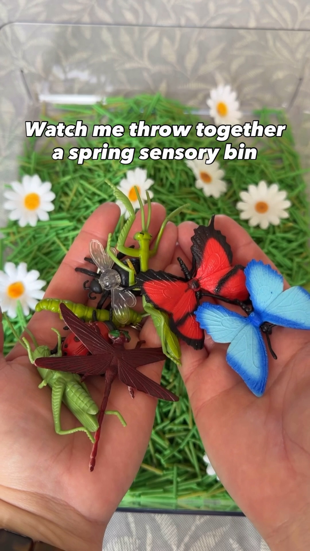 Super easy spring sensory bin using our painted spaghetti “grass"

#LTKSeasonal #LTKKids