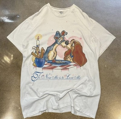 Vintage 80’s Lady And The Tramp The Disney Store Single Stitch Cartoon Shirt | eBay US