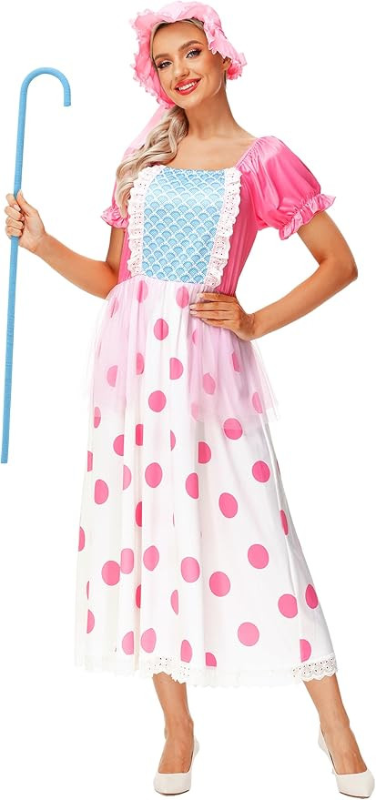 Remimi Women Halloween Pink Dress Girls Holiday Short Sleeve Dresses | Amazon (US)