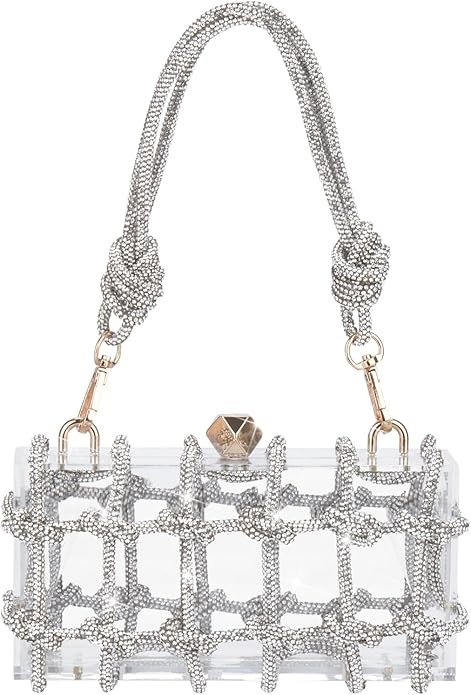 ARTLUXE Acrylic Purse Bag with Rhinestones Clutch Purse Evening Clutches for Wedding and Party | Amazon (US)
