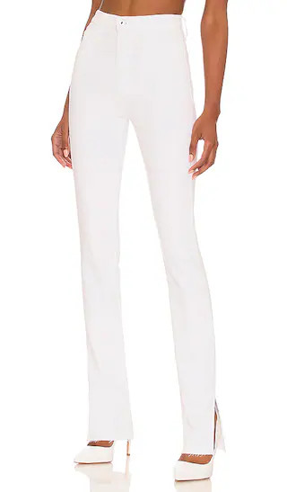 Valentina Super High Rise Tower Jean With Slit Jeans in Bahamas | Revolve Clothing (Global)