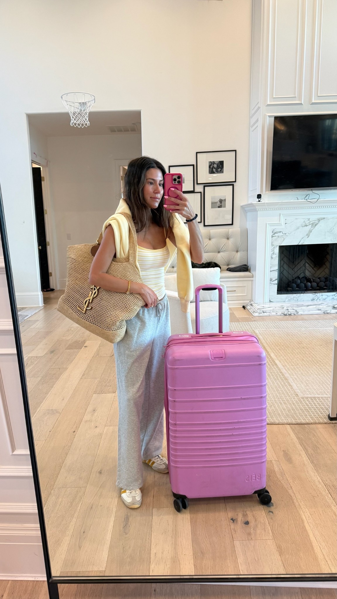 Airport outfit 🤍

@amazon sweatshirt 
@walmart sweatpants
@abercrombie tank
@beis suitcase
@adidas sneakers

#LTKdayinmylife #LTKTravel #LTKootd