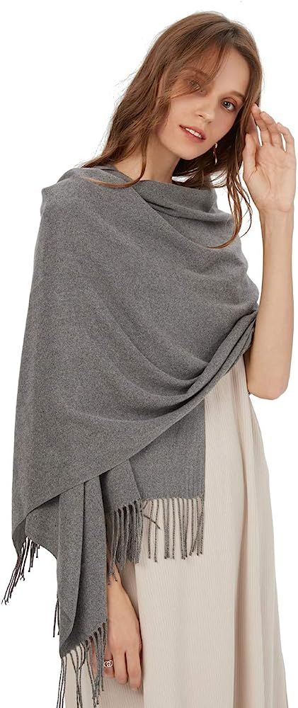 Womens Large Soft Cashmere Feel Pashmina Shawls Wraps Light Scarf | Amazon (US)