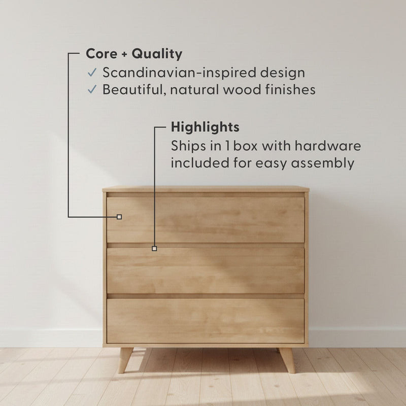 Modern 3-Drawer Dresser | Plank+Beam