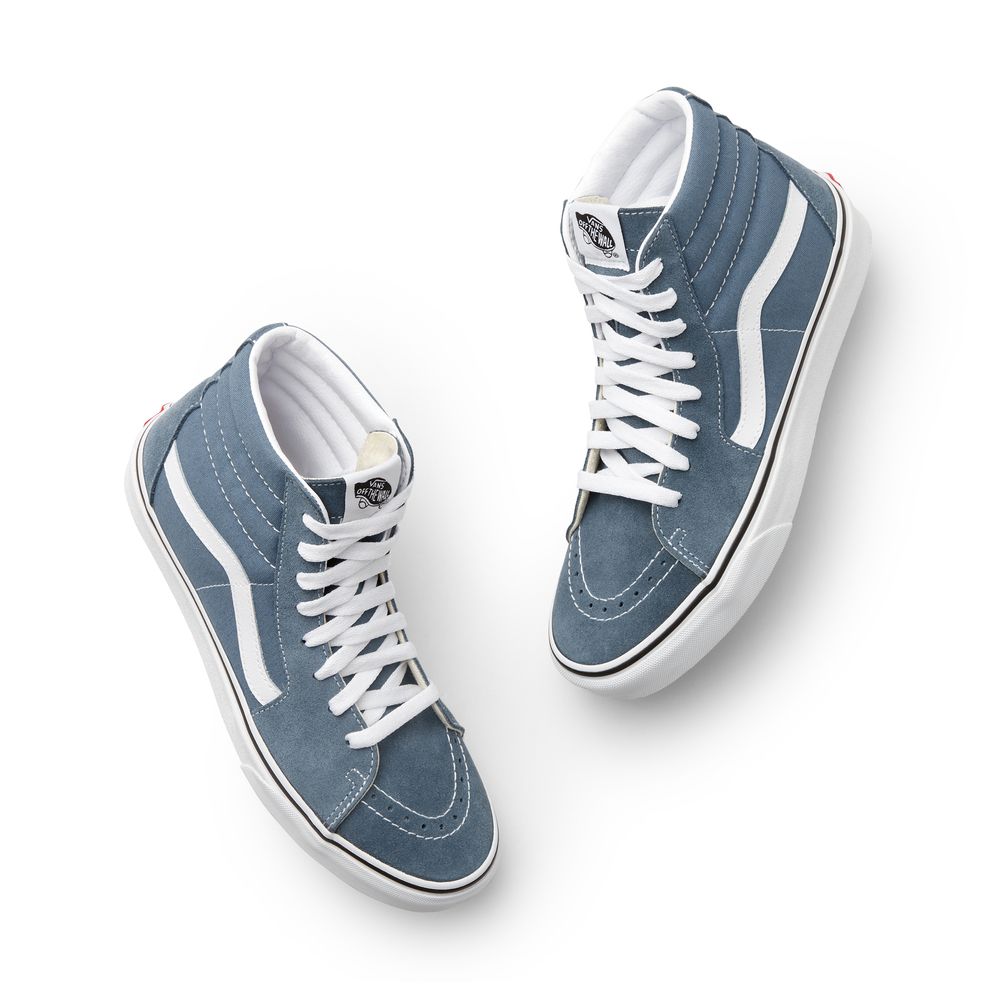 Vans Sk8-Hi Sneakers in Blue Mirage/True White, Size 11 | goop