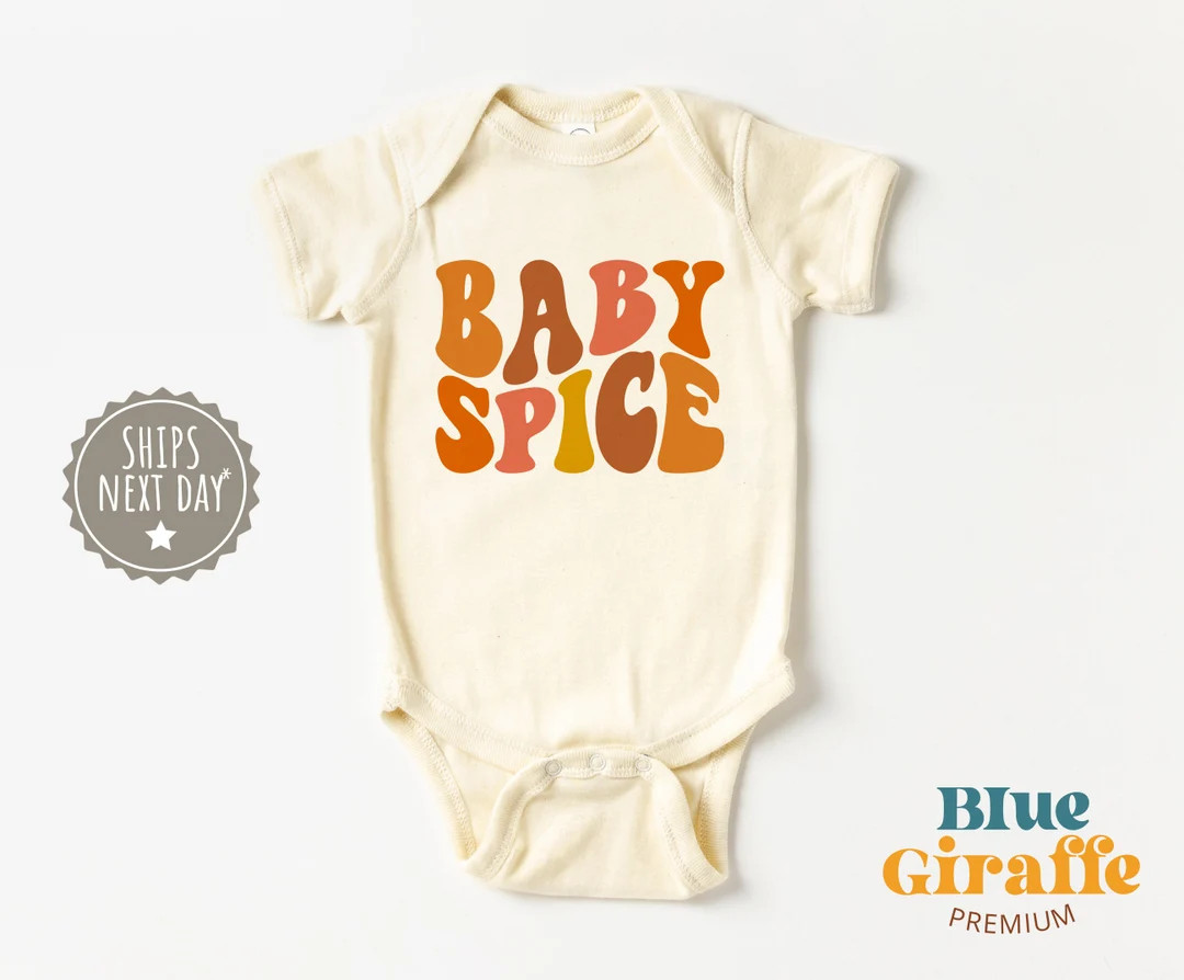 Baby Spice Onesie®, Retro Fall Bodysuit, Cute Natural Baby Onesie® | Etsy (US)