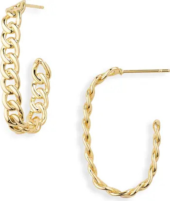 Grier Link Hoop Earrings | Nordstrom