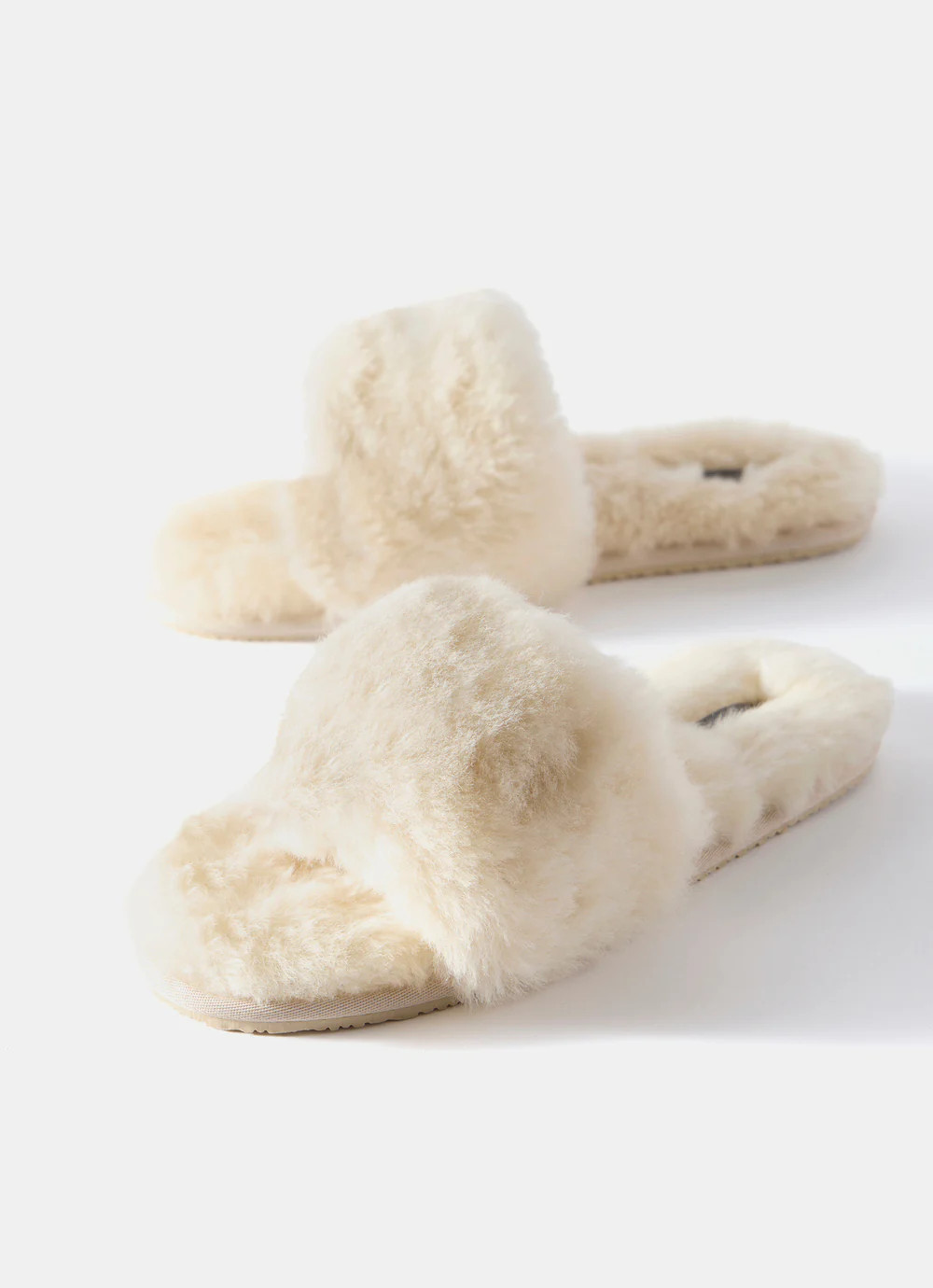 Cream Sheepskin Mule Slippers | Mint Velvet