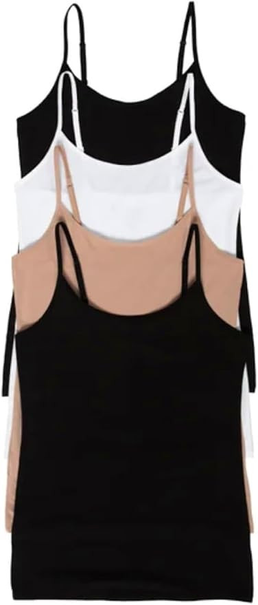 Felina Women's 4 Pack Cotton Stretch Camisole with Adjustable Straps | Amazon (US)