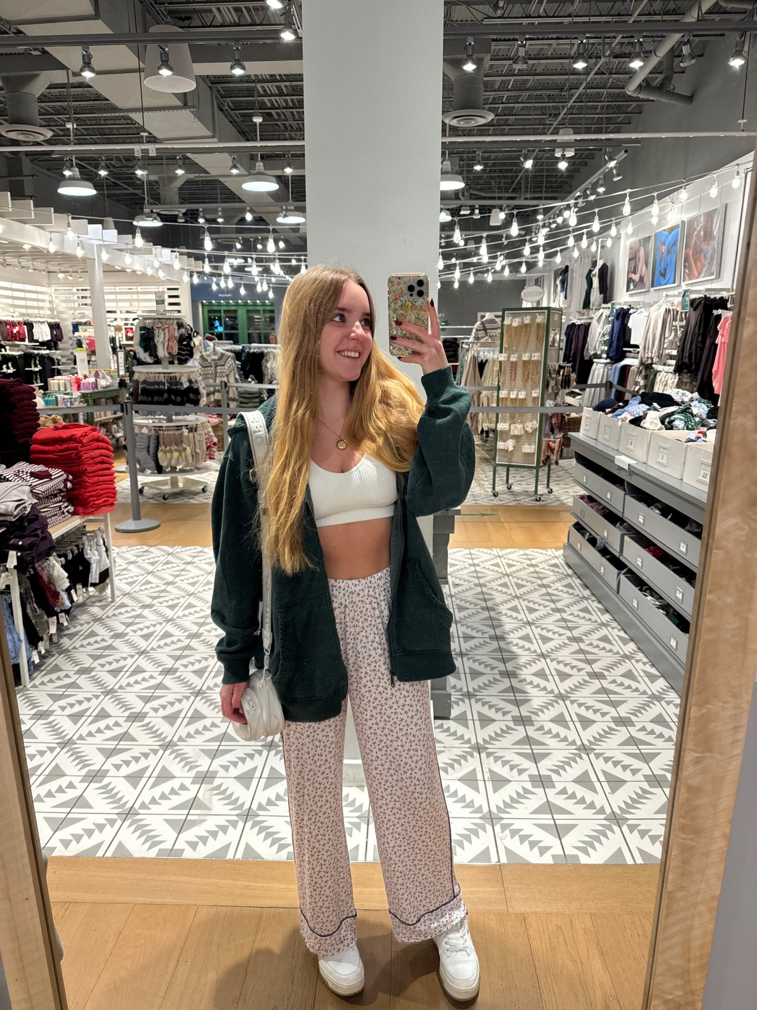 my outfit to work Black Friday at aerie! these aerie christmas pajama pants are so freaking cute and soft. I’m wearing a size small for reference! 🎄

#LTKHoliday #LTKCyberWeek #LTKGiftGuide