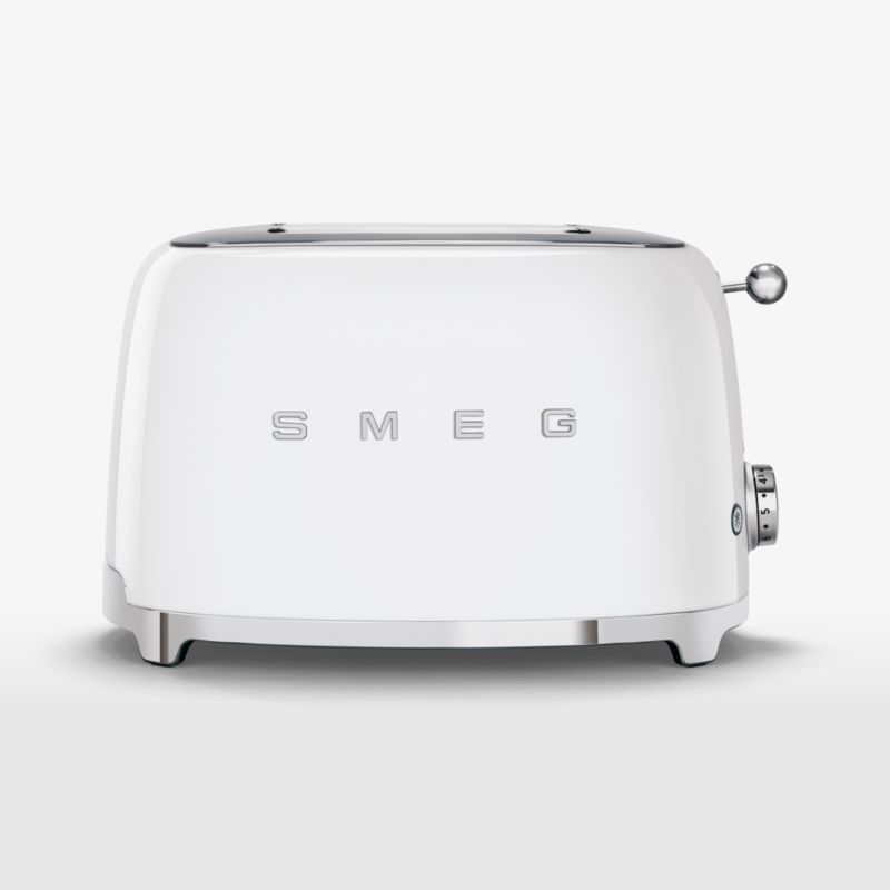 Smeg White 2-Slice Toaster + Reviews | Crate & Barrel | Crate & Barrel