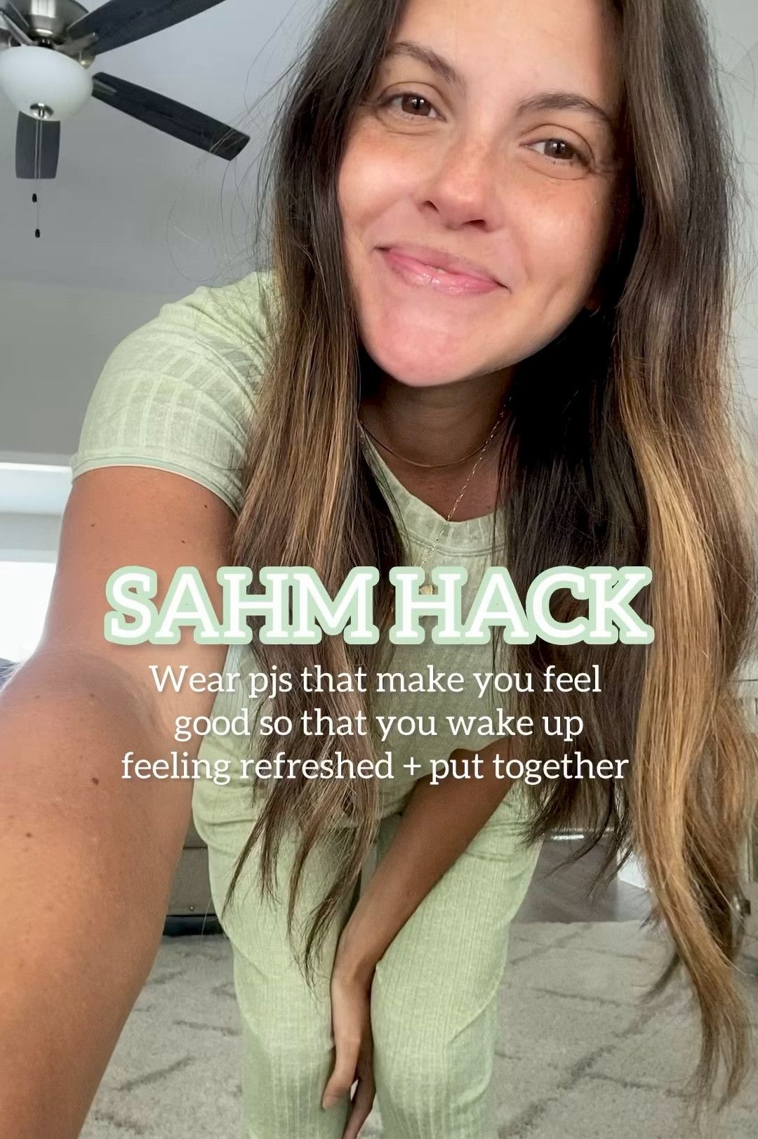 ✨SAHM HACK✨

Wear pjs that make you feel good so that you wake up feeling refreshed + put together. 
•••
As a sahm, I believe that there is so much more that goes into this. I typically wear t-shirts to bed, but every now and then I will throw on actual pjs and I’ve come to find out that my mood is so much better the next morning. I not only feel more refreshed, but I feel the need to be productive that day. Anyone else feel this way👋🏼🙋🏻‍♀️

#sahm #sahmlife #8monthspregnant #mamastyle #pjs #sahmhacks #toddlermama #bumpfriendly #instagramreels #mama #loungesets 

#LTKVideo #LTKSummerSales 

#LTKStyleTip