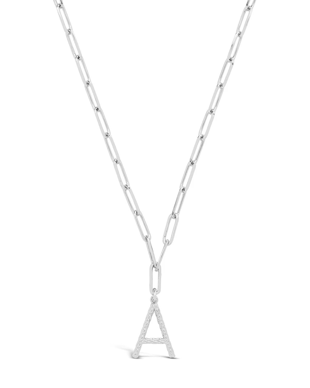 Braided Initial Pendant Necklace | Sterling Forever