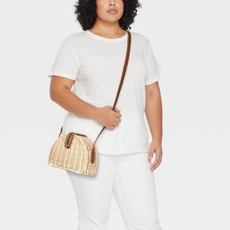 Straw Basket Crossbody Bag - Universal Thread™ Natural | Target