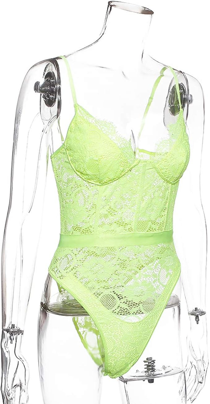 gagaopt Sexy Lace Bodysuit for Women Lingerie Teddy One Piece Babydoll | Amazon (US)
