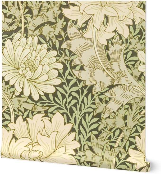 Spoonflower Removable Wallpaper Swatch - William Morris Arts and Crafts Garden Botanical Vintage ... | Amazon (US)