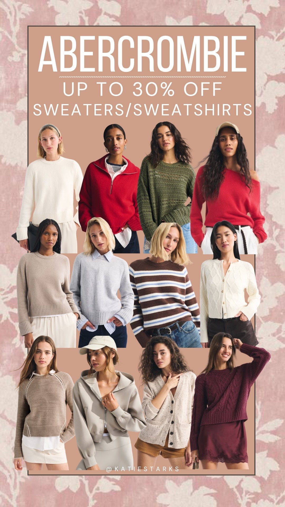 Up to 30% off cute and cozy sweaters and sweatshirts at @abercrombie