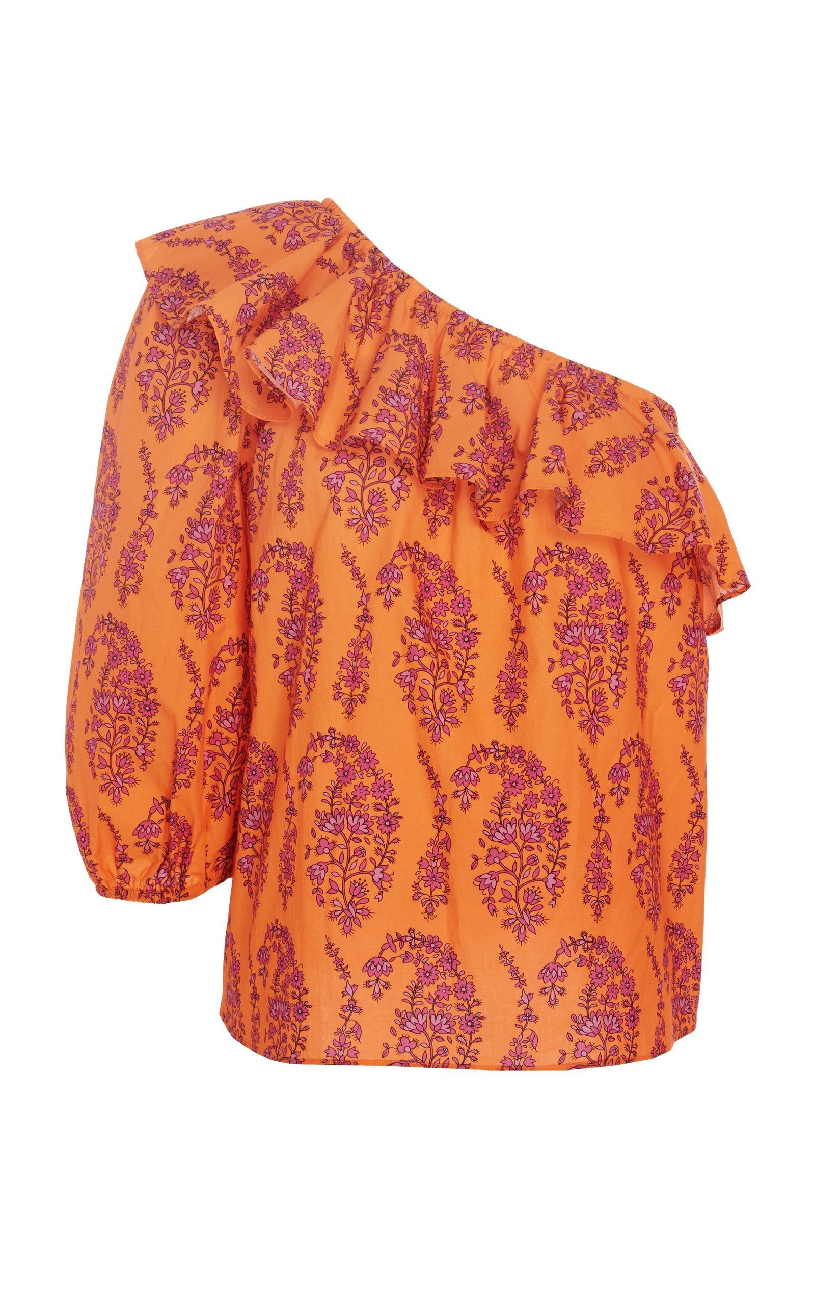 Printed One-Shoulder Cotton Top | Moda Operandi Global