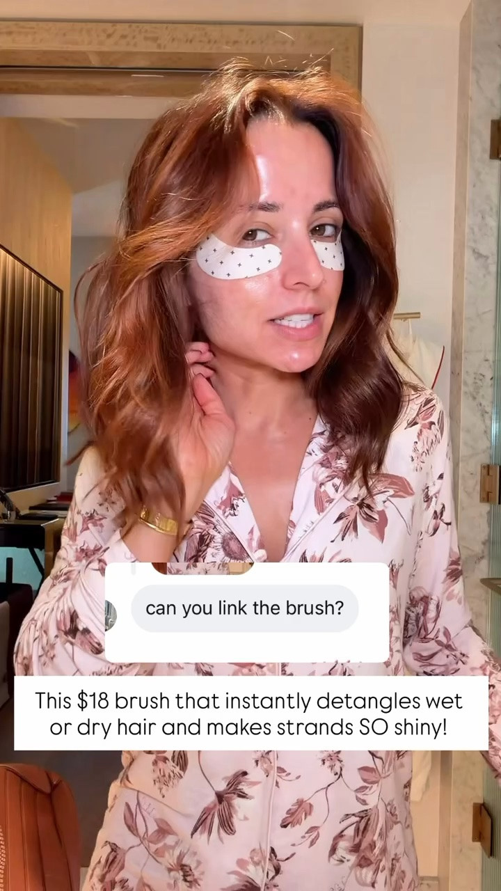 The items thousands of you are not returning! The best brush to smooth and detangle hair! You can use this on wet or dry hair. It’s the best! Wearing XS in floral pajama set.

#LTKgrwm #LTKmorningroutine #LTKBeauty