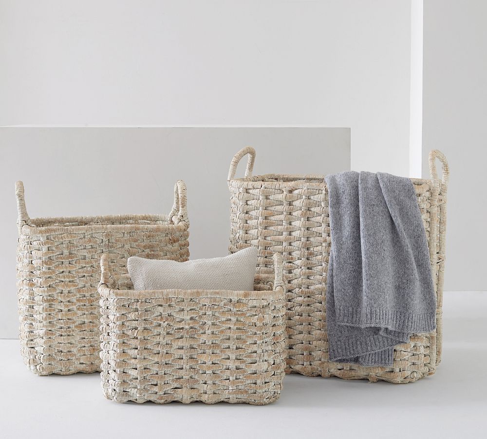 Isabelle Handwoven Rectangular Baskets | Pottery Barn (US)