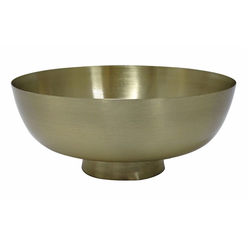 Crosby St Gold Metal Pedestal Bowl, 11" | At Home