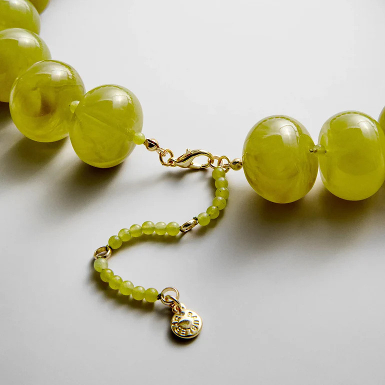 Joan Semi-Precious Necklace - Olive | BaubleBar
