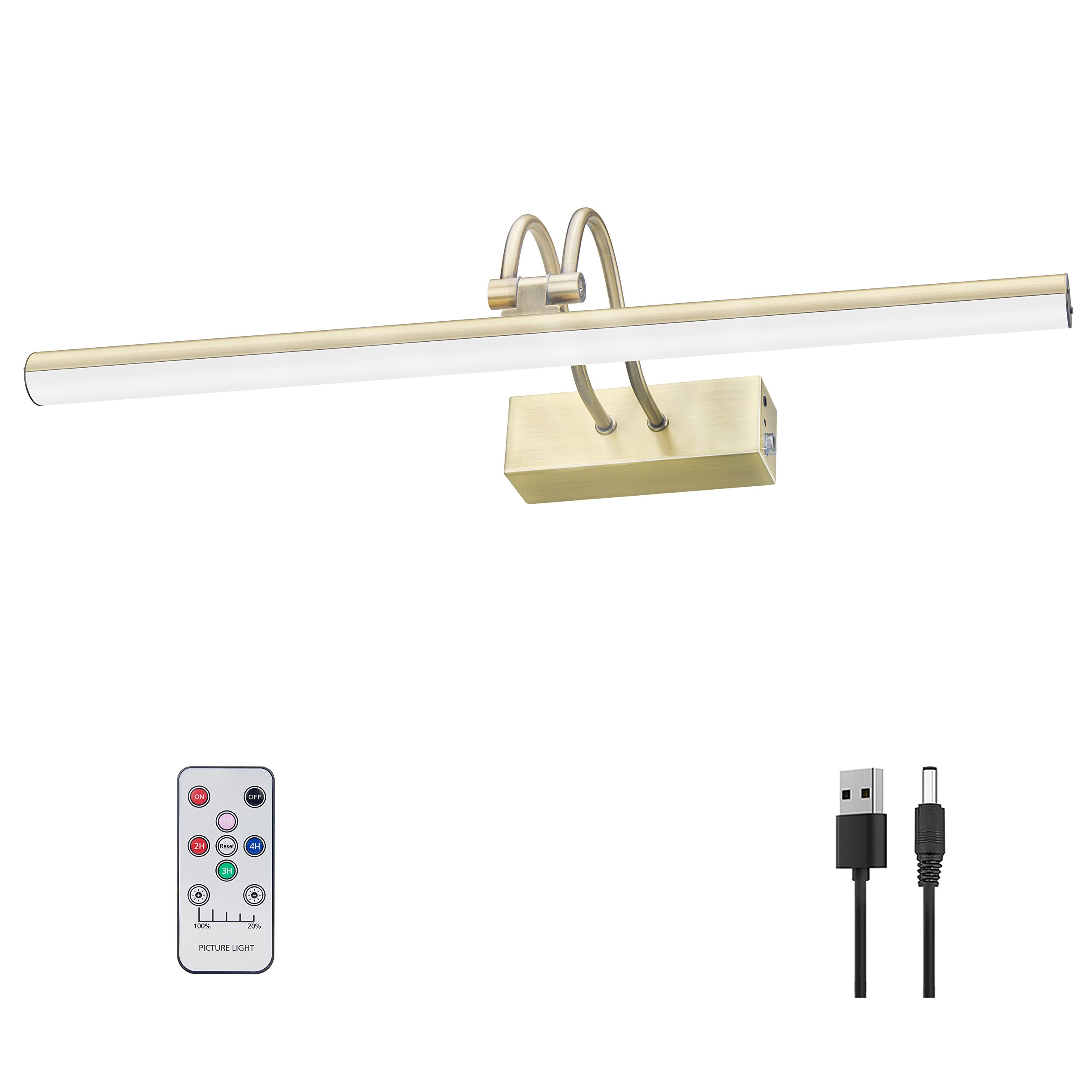 RAIFOOLLY Picture Light, 16in Battery Picture Lights for Paintings,Full Metal Display Art Light w... | Amazon (US)