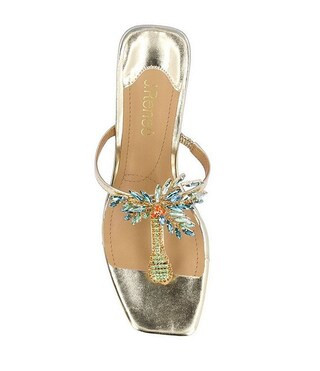 Palmy Metallic Jewel Palm Tree Thong Sandals | Dillard's