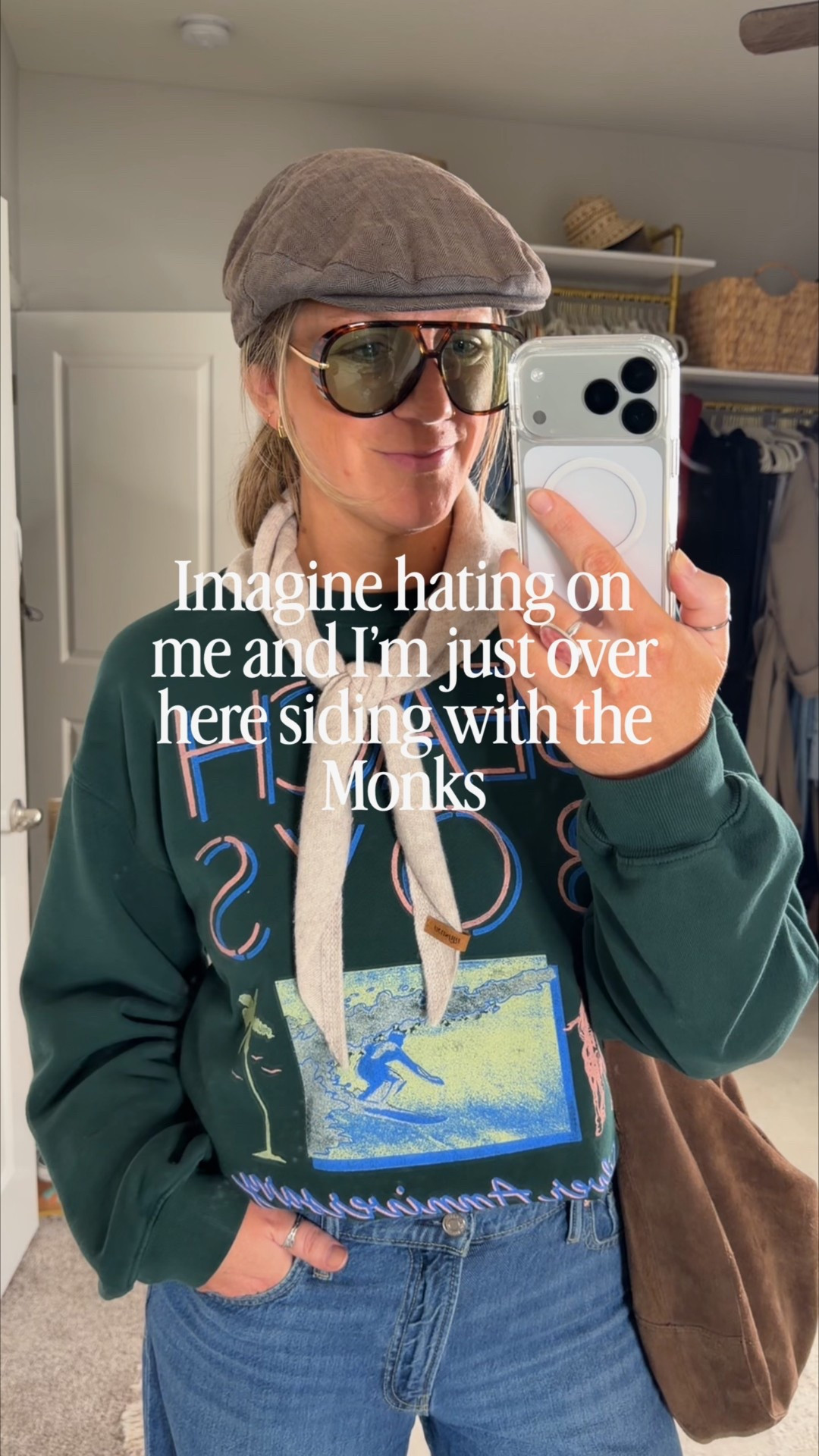 Today’s outfit of the day 
✨medium sweatshirt (runs big), 30 tall jeans (50% off!) 11 shoes 
Also saved 🇨🇦 link for jeans 

#LTKOver40 #LTKTall #LTKootd