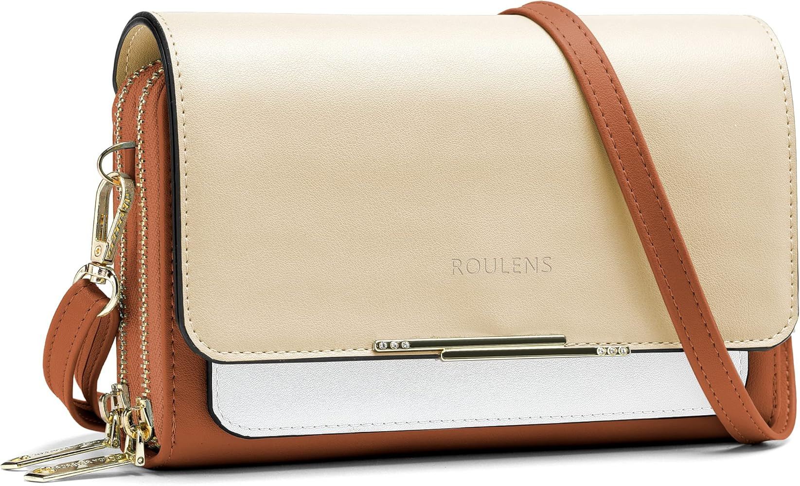 Roulens Small Crossbody Bag for Women,Cell Phone Purse Women's Shoulder Handbags Wallet Purse wit... | Amazon (US)