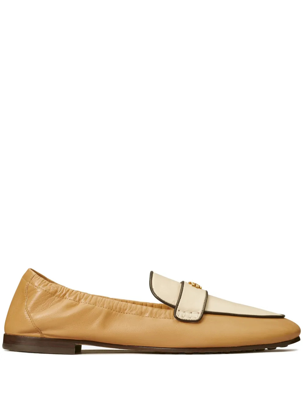 Tory Burch logo-plaque Leather Loafers - Farfetch | Farfetch Global