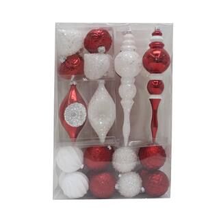 32ct. Red & White Shatterproof Mixed Ornaments by Ashland® | Michaels Stores