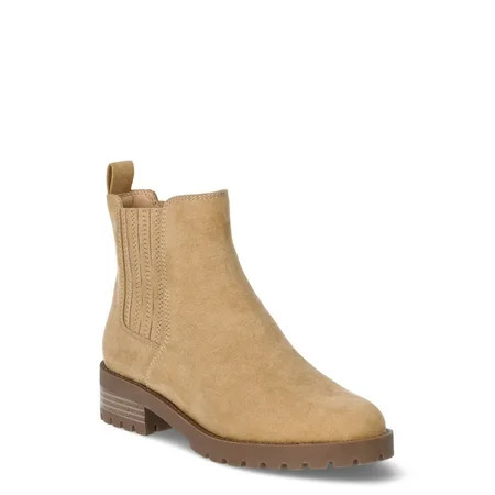 Time and Tru Women s Lug Chelsea Boots Wide Width Available | Walmart (US)