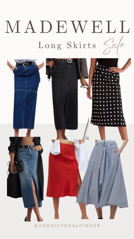 Long skirts finds on Madewell sale!

Follow my IG stories for daily deals finds! @urdailydealfinder

#LTKsalealert #LTKxMadewell #LTKfindsunder100