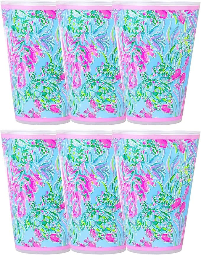 Lilly Pulitzer Pool Cups Best Fishes One Size | Amazon (US)