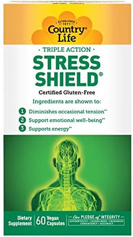 Country Life Triple Action Stress Shield - 60 Vegan Capsules - Support Emotional Well-Being & Ene... | Amazon (US)