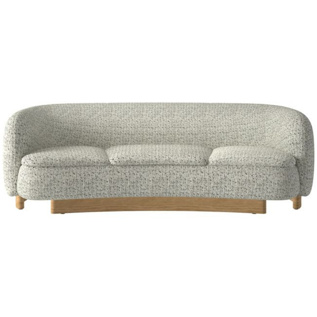Muir 90" Curved Sofa Hartman Tuxedo | CB2