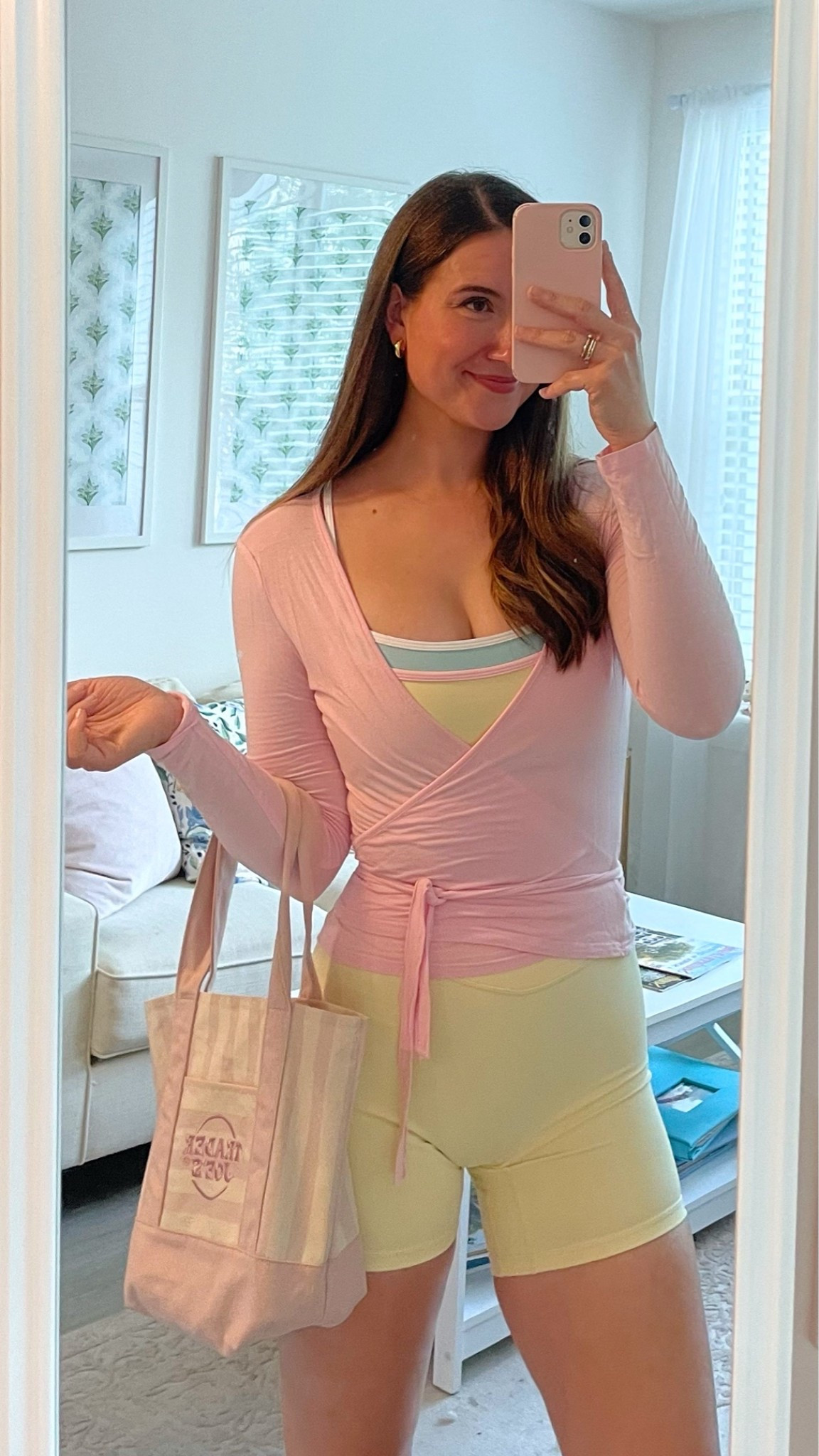 Pilates OOTD 💛☀️ Wearing my fave Amazon wrap top in size Small, set is from Liaison the Label - linking similar below!

#LTKU #LTKootd #LTKActive