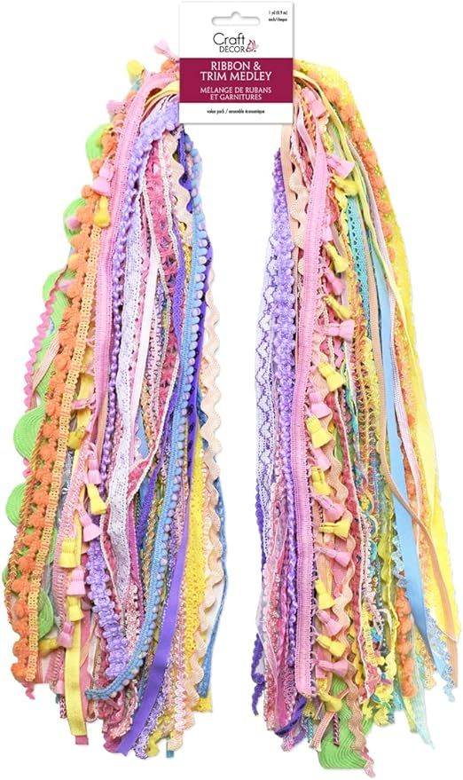 Ribbons for Crafts Wrapping Ribbon Fabric Ribbon Hair Ribbons for Girls Craft Ribbon Decorative R... | Amazon (US)