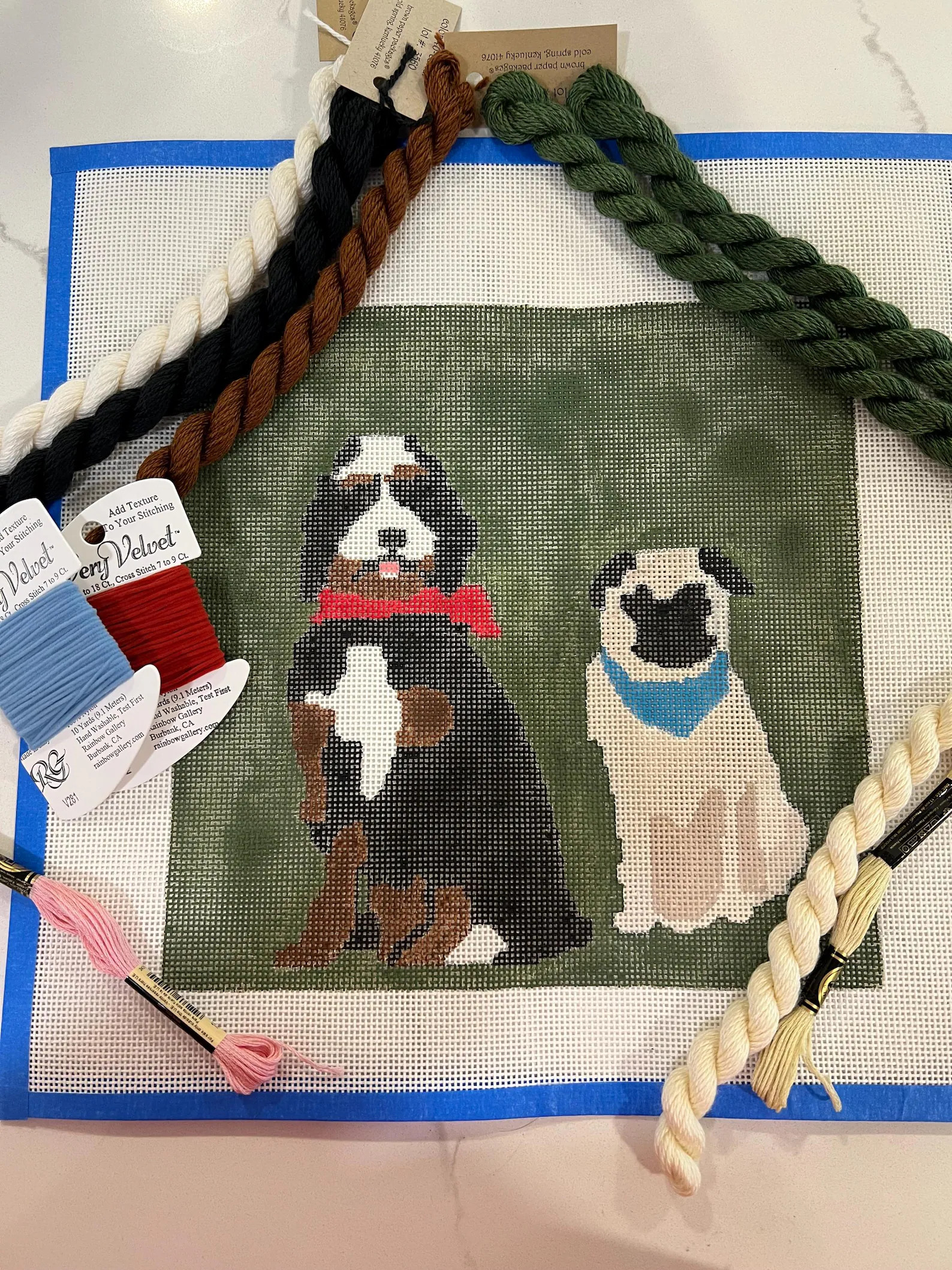 Custom Needlepoint Canvas of Pets - Etsy | Etsy (Global)