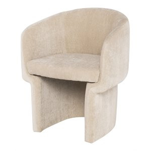 Nuevo Clementine 18.3" Fabric & Plastic Dining Chair in Almond Beige/Black | Cymax